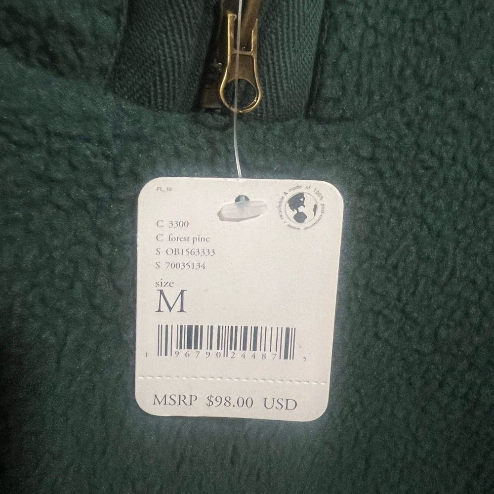 NWT Free People Poppy Pullover, Forest Pine, Size Medium - Picture 6 of 7